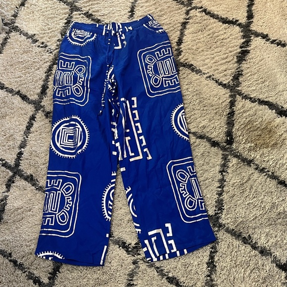 Ashro Royal Blue Pants w/ shimmery Silver Accents - Picture 1 of 12